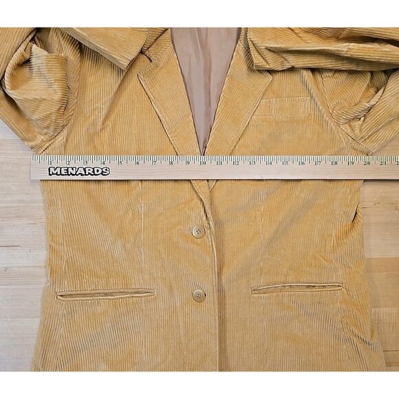 VTG 80s Picket and Post Corduroy Blazer Jacket Womens Size 16 Yellow Japan Made - Picture 5 of 9